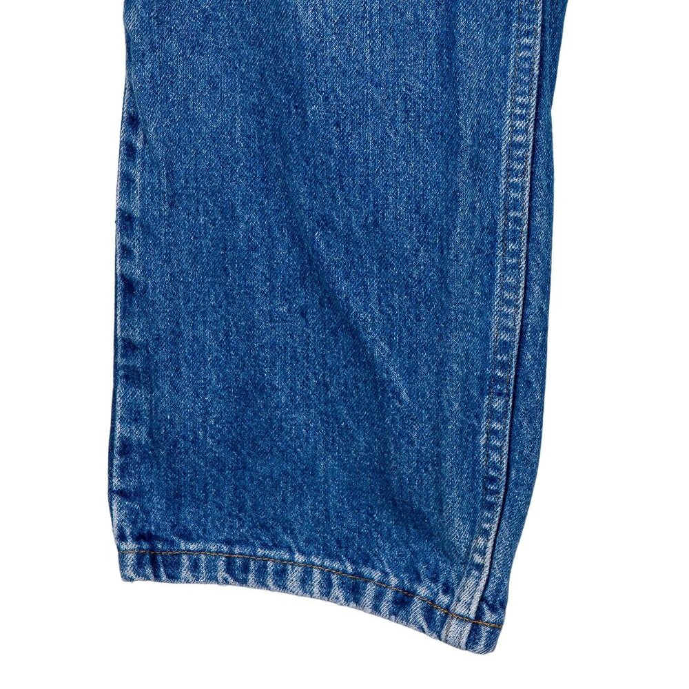 Lee Jeans Mens 38x30 Straight Fit Medium Wash Blue Denim Whiskers 100% Cotton - Picture 4 of 7